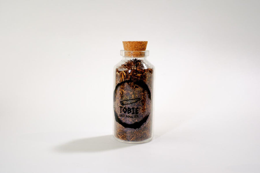 TOBIE Ether Blend in a cork-sealed glass bottle